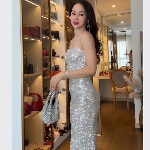 Zara SEQUIN SLIP DRESS ZW COLLECTION - Picture 2 of 14